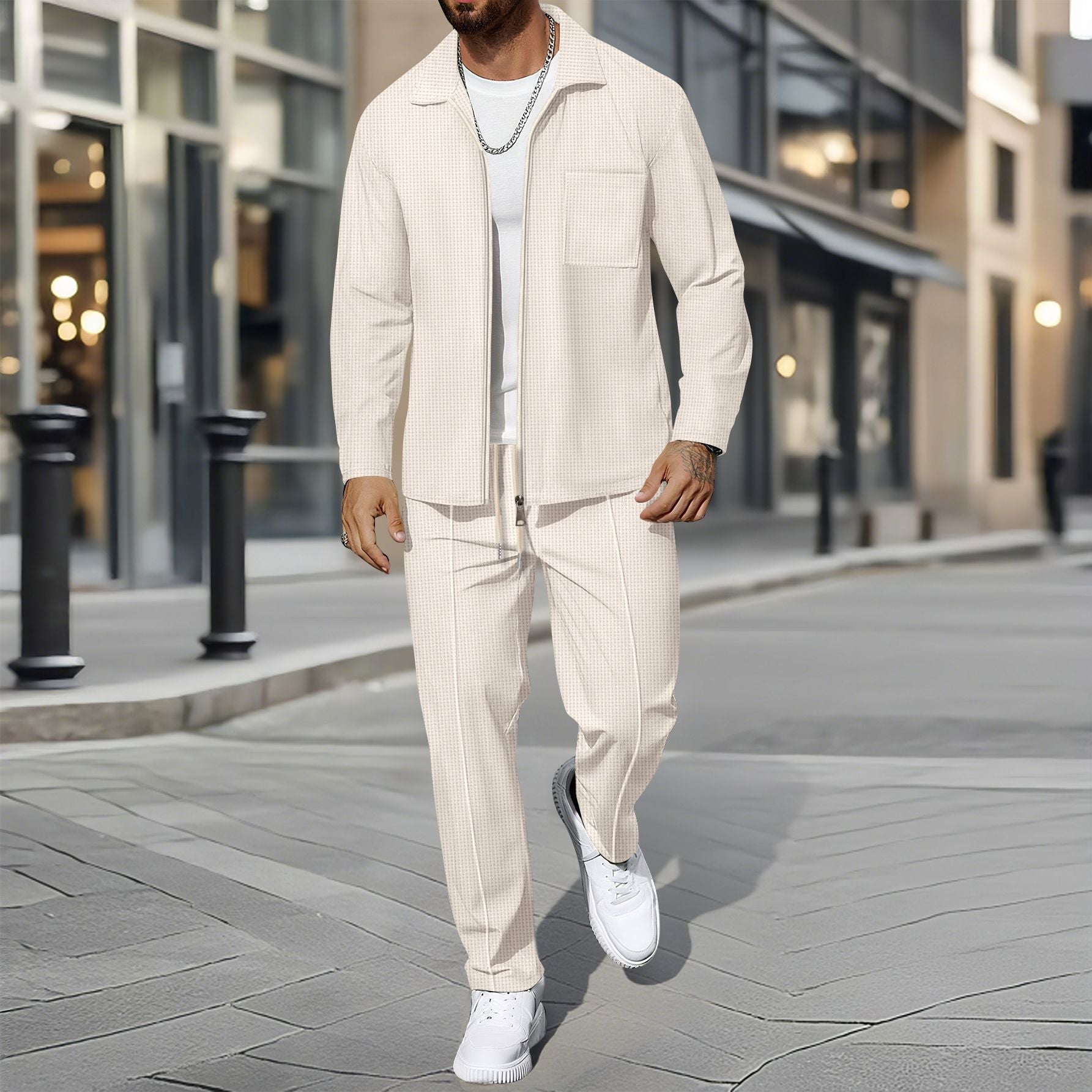 Herren Zweiteiler Lässig Elegant Slim Fit - IdealeKleiden