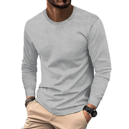 Herren Langarmshirt Modern Strukturiert