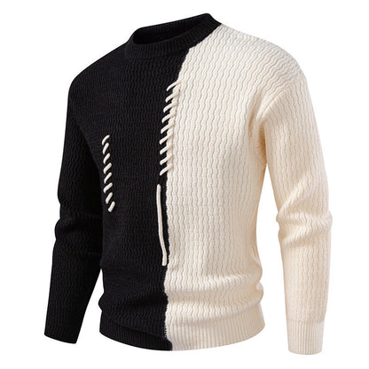 Herren Strickpullover Modern Blockfarben Trendig