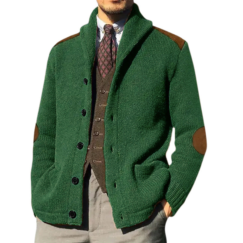 Herren Strickcardigan Soft Moderner Schalkragen