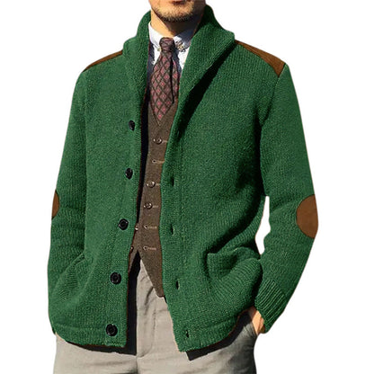 Herren Strickcardigan Soft Moderner Schalkragen