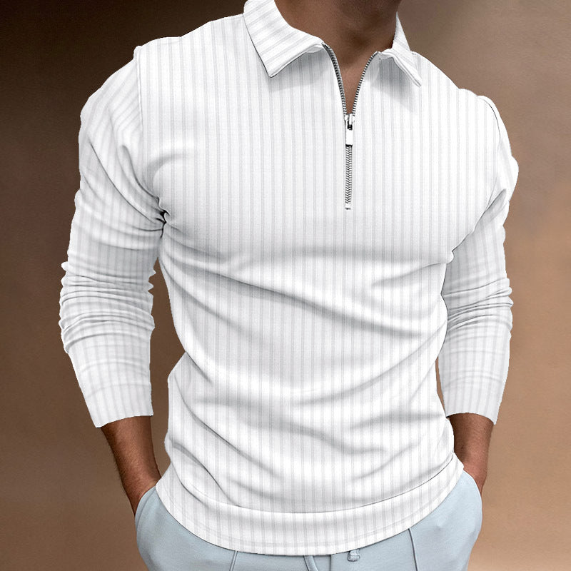 Herren Poloshirt Modern Reißverschluss Style
