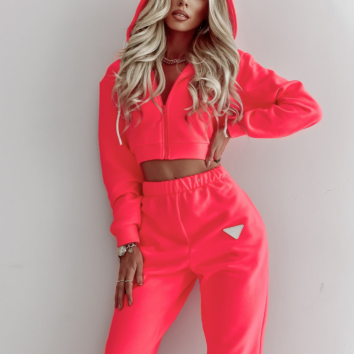 Damen Sportanzug Bequem Hoodie Jogging Set - IdealeKleiden