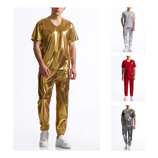 Herren Sportanzug Glänzend Modern Elastisch - IdealeKleiden