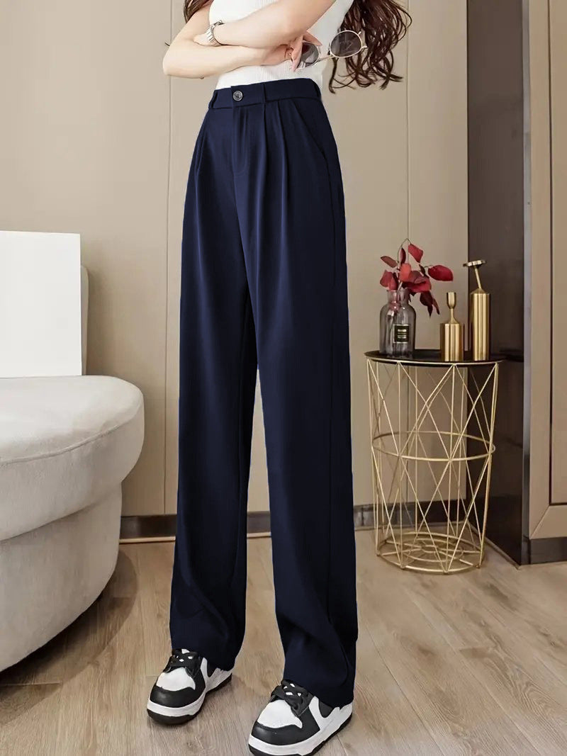 Damenweite Hochbundhose Bequem Elegant