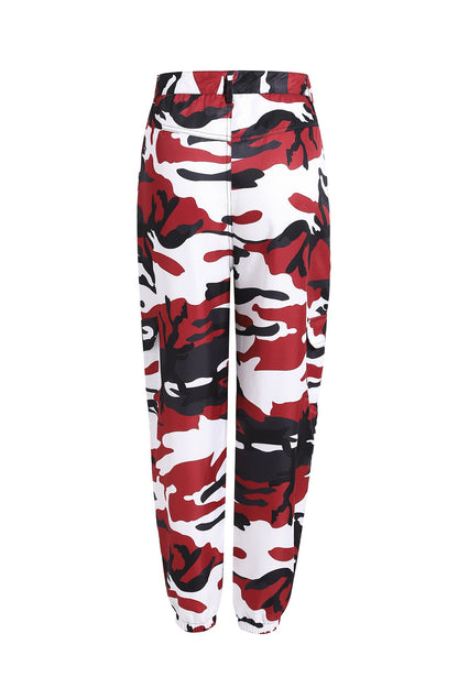Damen Cargohose Camo-Style Praktisch Elastisch