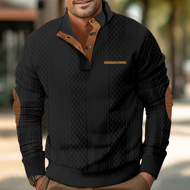 Herren Strickpullover Modern Kragen Texturiert