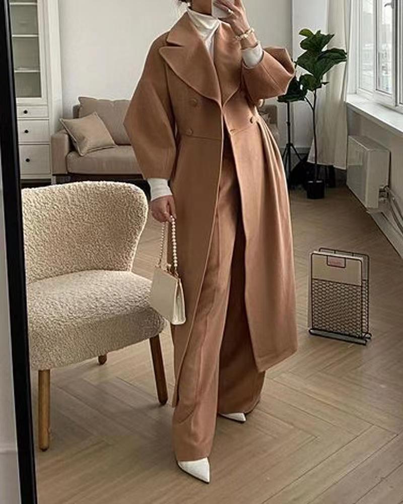 Elegante Damenjacke Lang Leder Optik