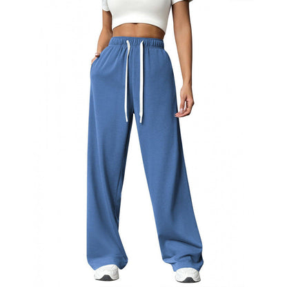 Damen Freizeithose Bequem Elastisch Weites Bein