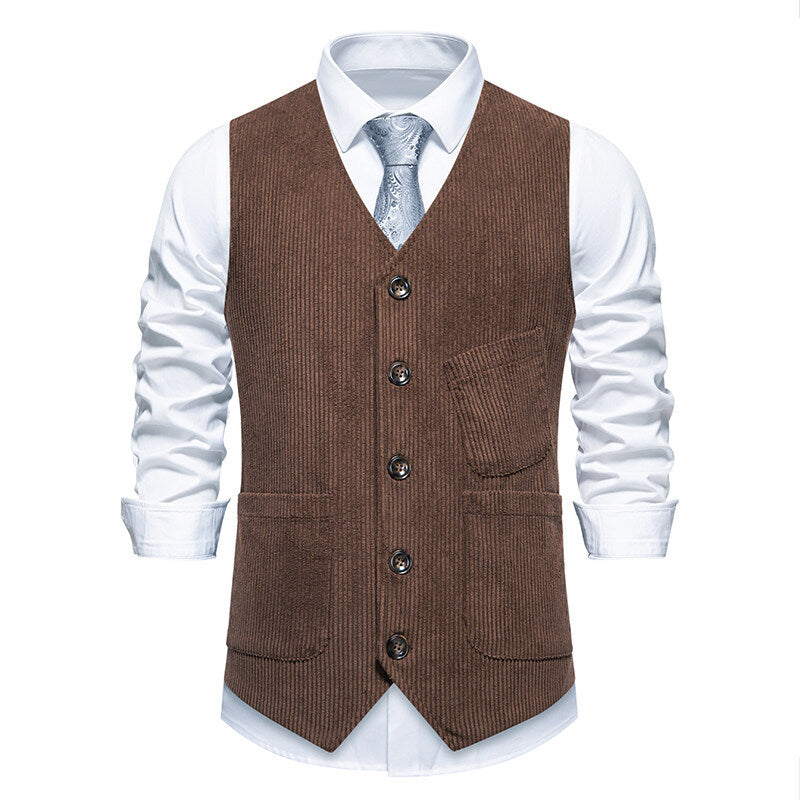 Elegante Herren Weste Strukturiert Modern Schlank