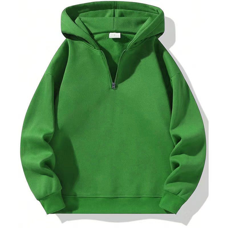 Herren Sportpullover Kapuze Halbzipper