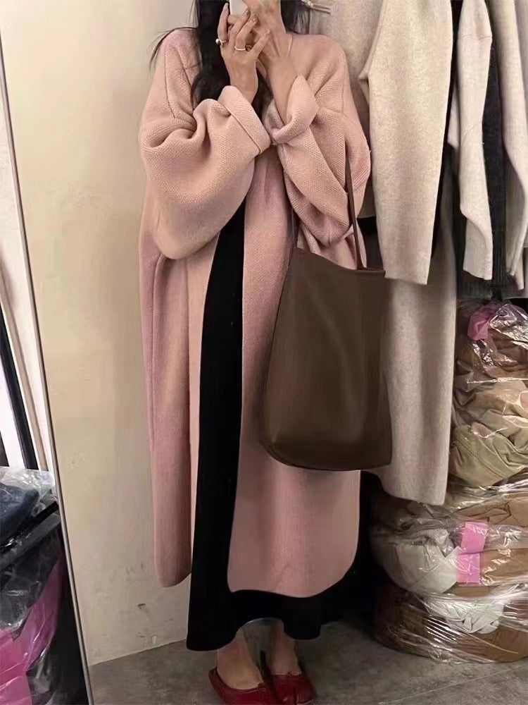 Große Strickjacke Wollmantel Übergröße