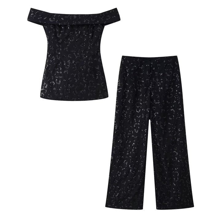 Damen Hose Elegant Spitze Blumenmuster