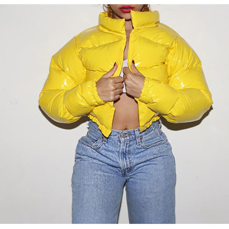 Damen Steppjacke Glänzend Elegant