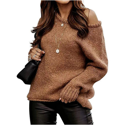 Damen Off-Shoulder Pullover Elegantes Design