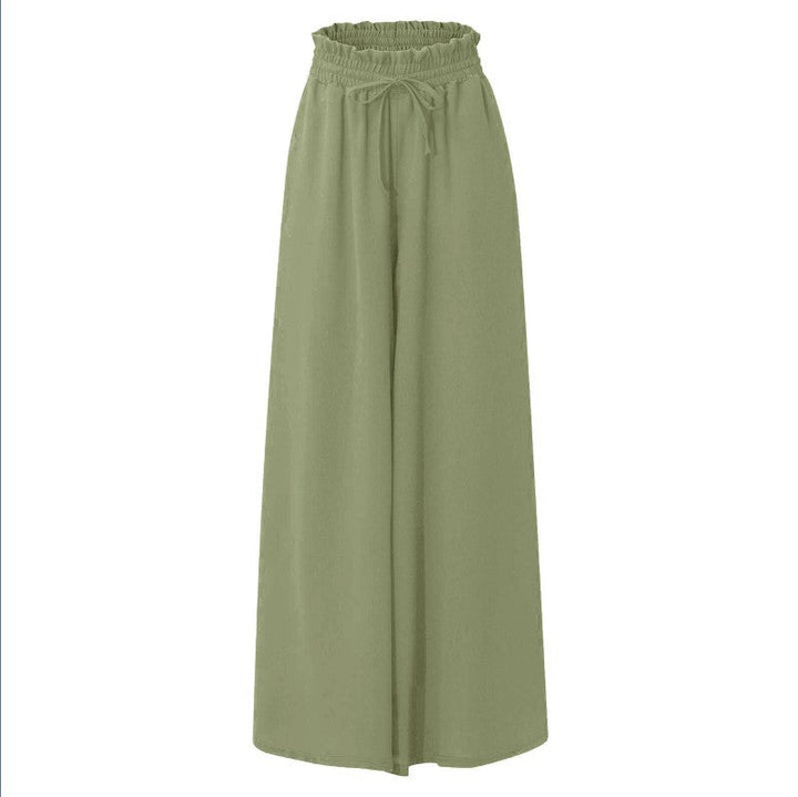 Damen Hose Elegant Weit mit Gummizug und Taschen