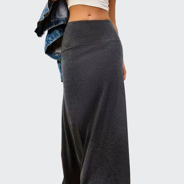 Damen Maxi-Kleid Weich Stretch Hochtaillen Elegance - IdealeKleiden