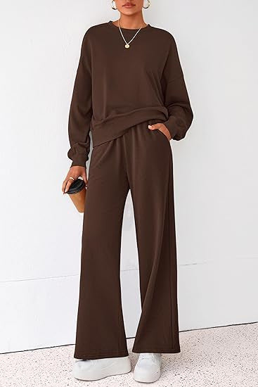 Damen Sweathose Bequem Weite Bein Relaxed Fit