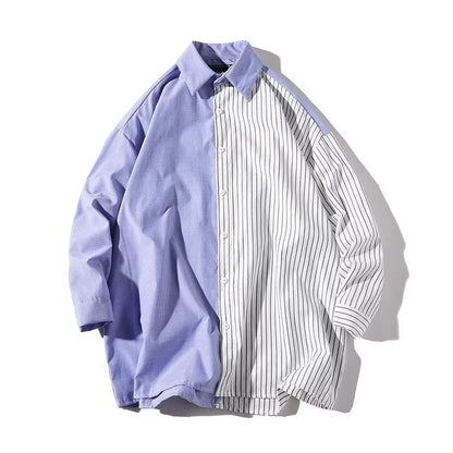 Herren Hemd Modern Asymmetrisch Urban Style