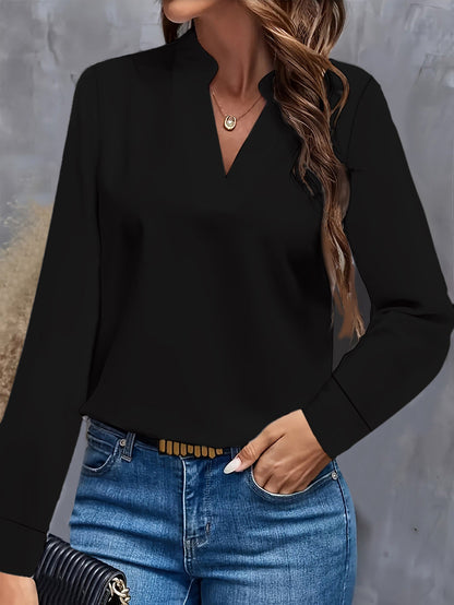 Elegante Damenbluse V-Ausschnitt Modern Chic