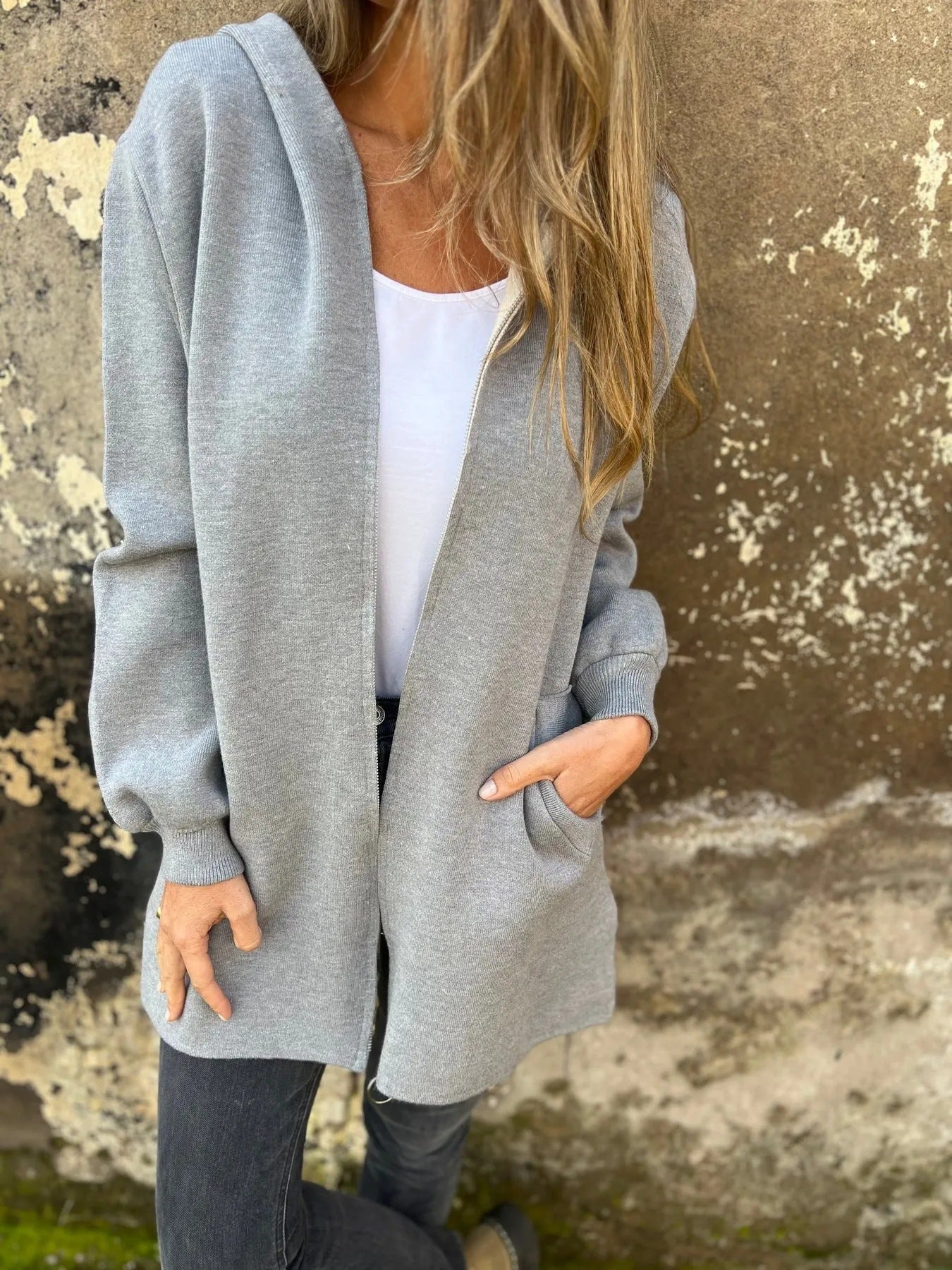 Kapuzenjacke Damen Baumwolle Bequem
