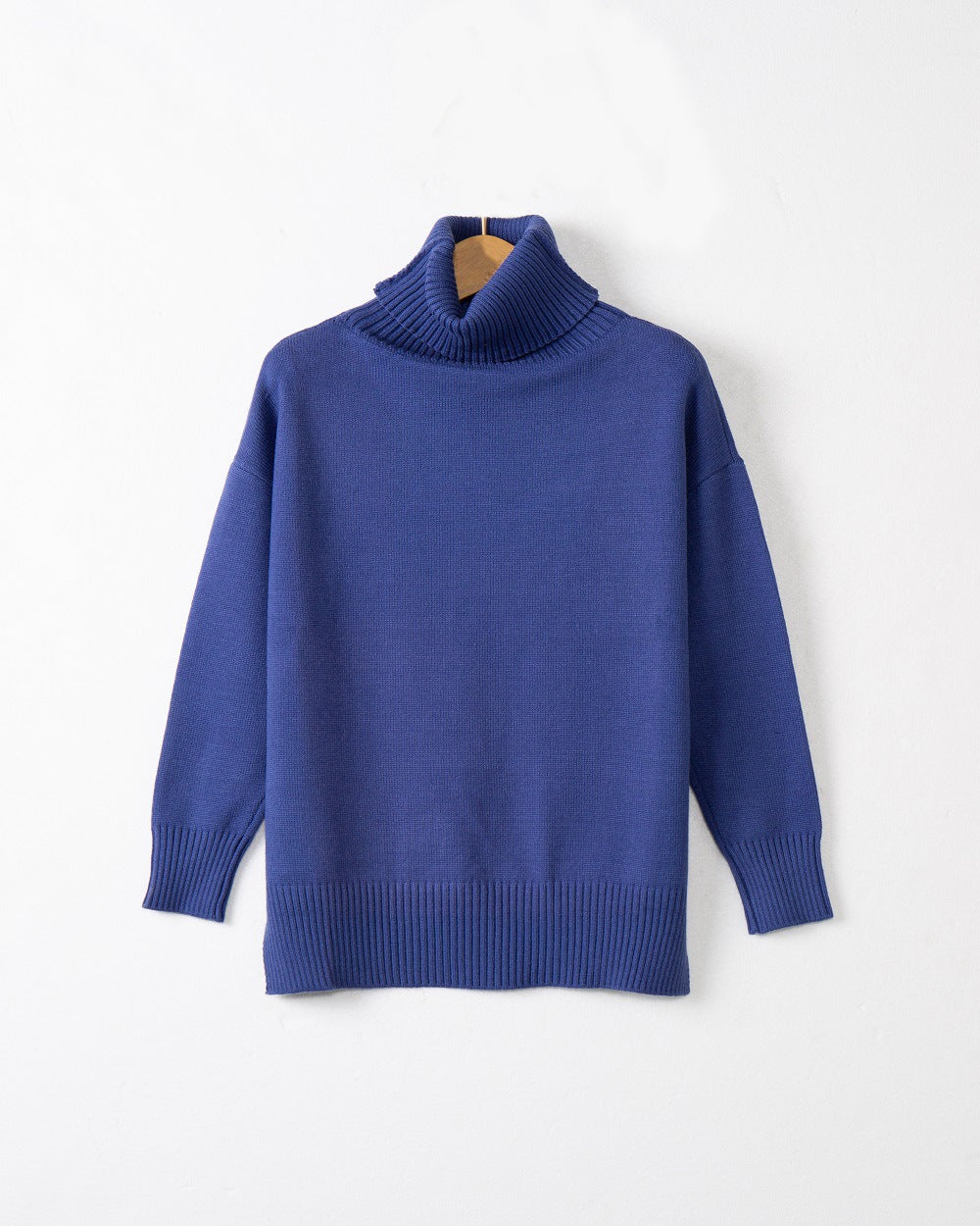 Damen Pullover Bequem Rollkragen Modern