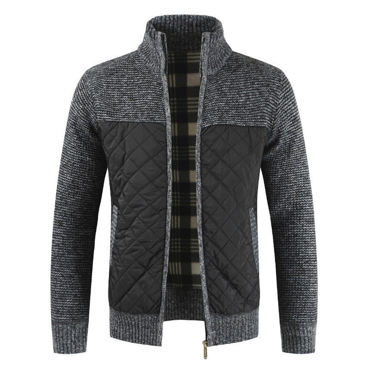 Herren Hybridjacke Modern Strukturiert