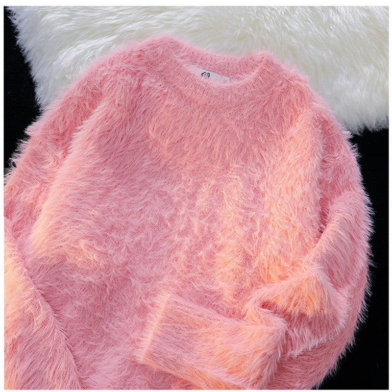 Damen Weich Pullover Rundhals Elegantes Design - IdealeKleiden