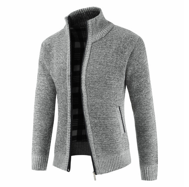 Herren Strickjacke Klassisch Warm mit Taschen