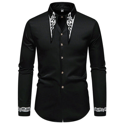 Herren Hemd Modern Kragen Design