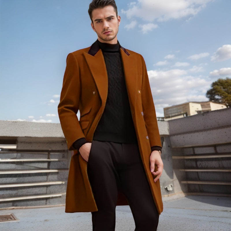 Herren Wollmantel Slim Fit Elegant