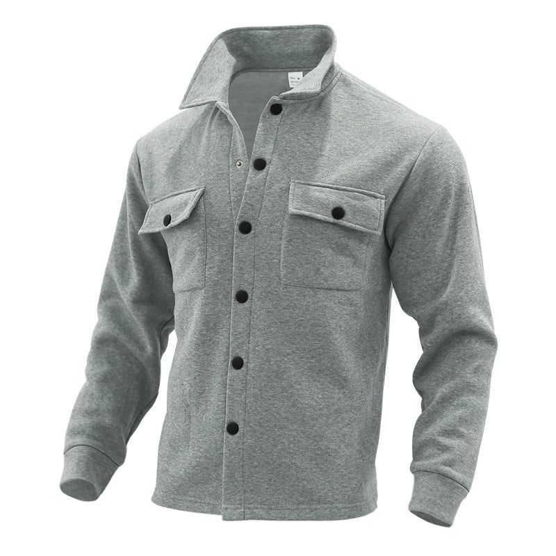 Herren Fleece Jacke Stehkragen Modisch