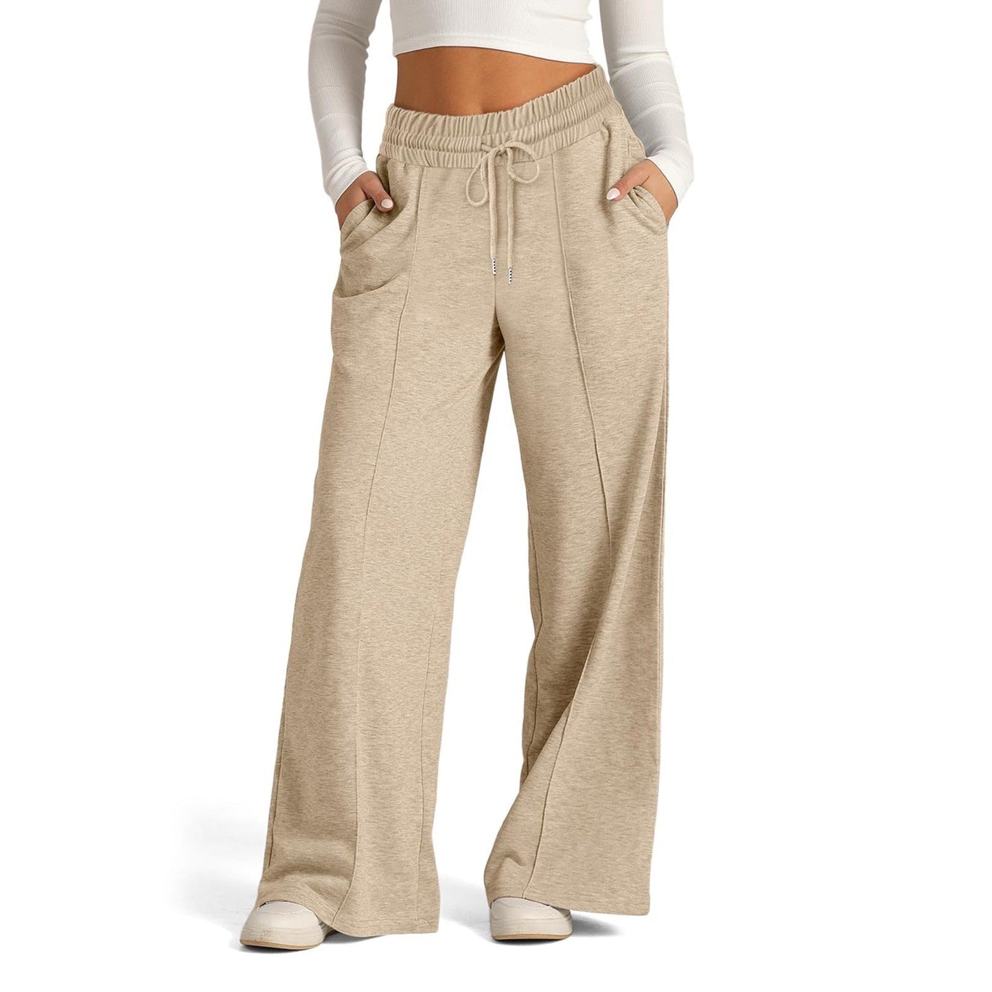 Damen Jogginghosen Bequem Elastisch Mit Taschen