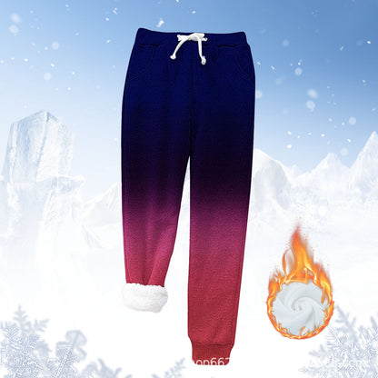 Damen Jogginghose Warm Fleece Weich Elastisch