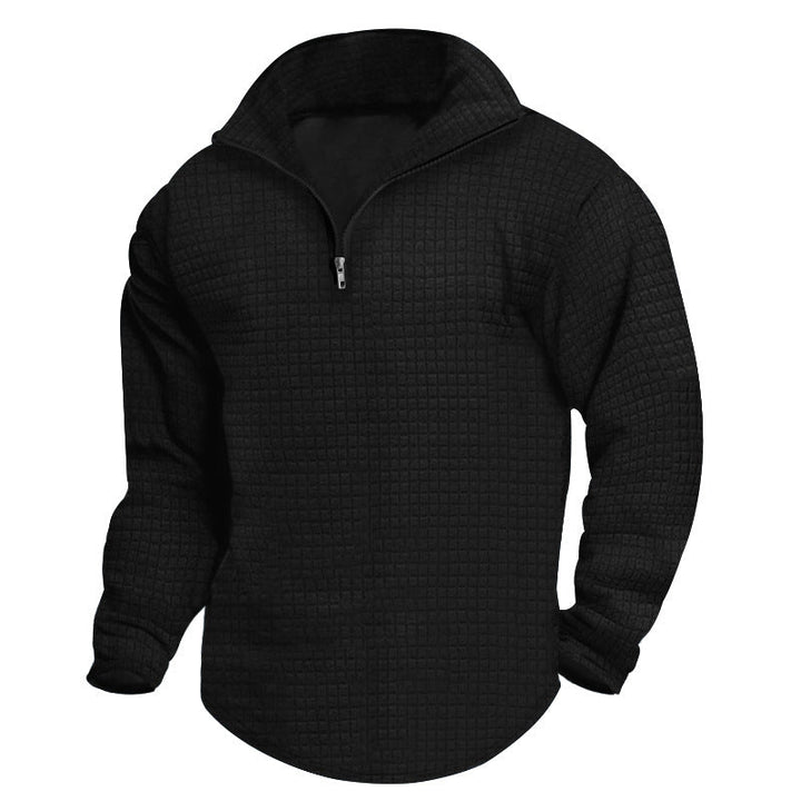 Herren Fleecepullover Modern Strukturiert Reißverschluss