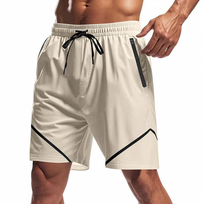 Herren Sportshorts Atmungsaktiv Mit Reißverschlusstaschen