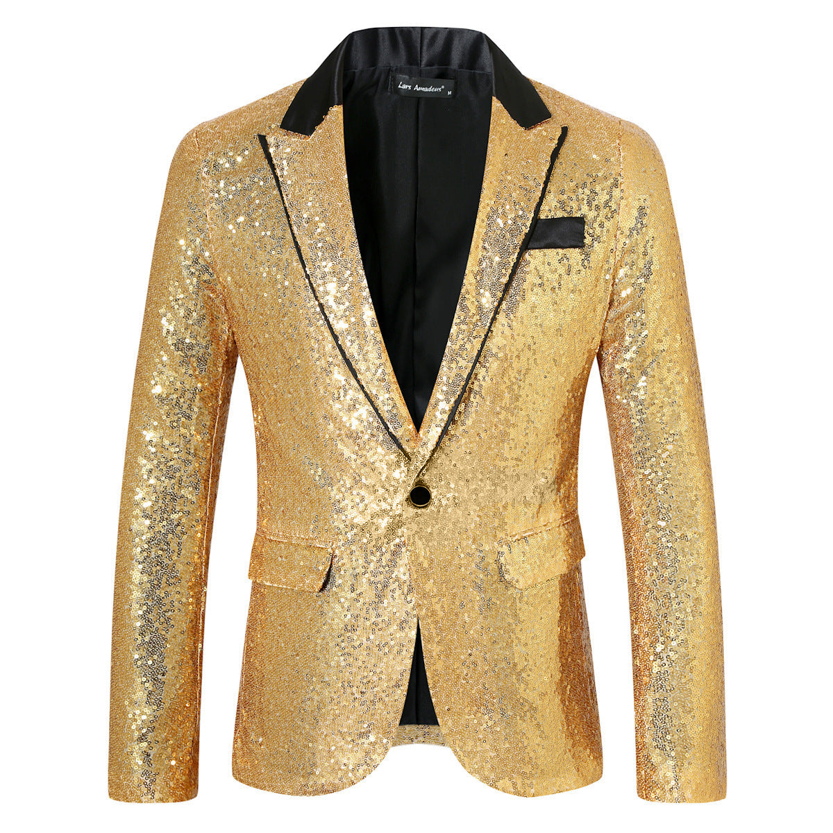 Herren Pailletten Blazer Elegant Abendwear