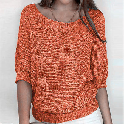 Eleganter Einfarbiger Pullover