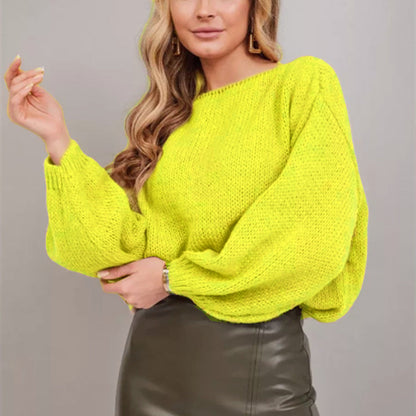 Damen Weicher Off-Shoulder Pullover Trendig Übergröße
