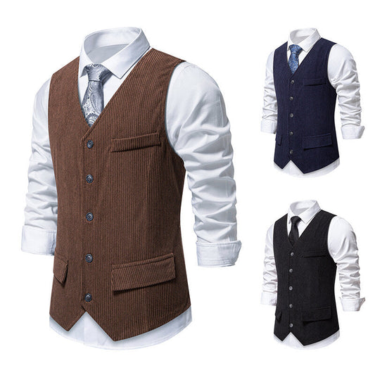 Elegante Herren Weste Strukturiert Modern Schlank - IdealeKleiden