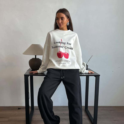Große Sweatshirts mit Grafikdruck Oversized Fit