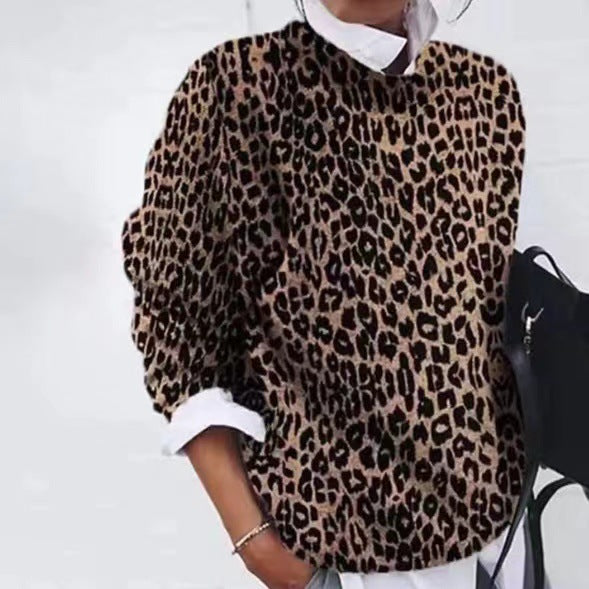 Trendy Sweatshirt Tiermuster Bunt - IdealeKleiden