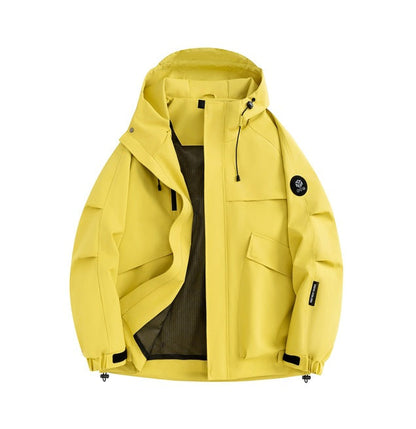 Herren Outdoor-Jacke Wasserdicht Mit Verstellbarer Kapuze