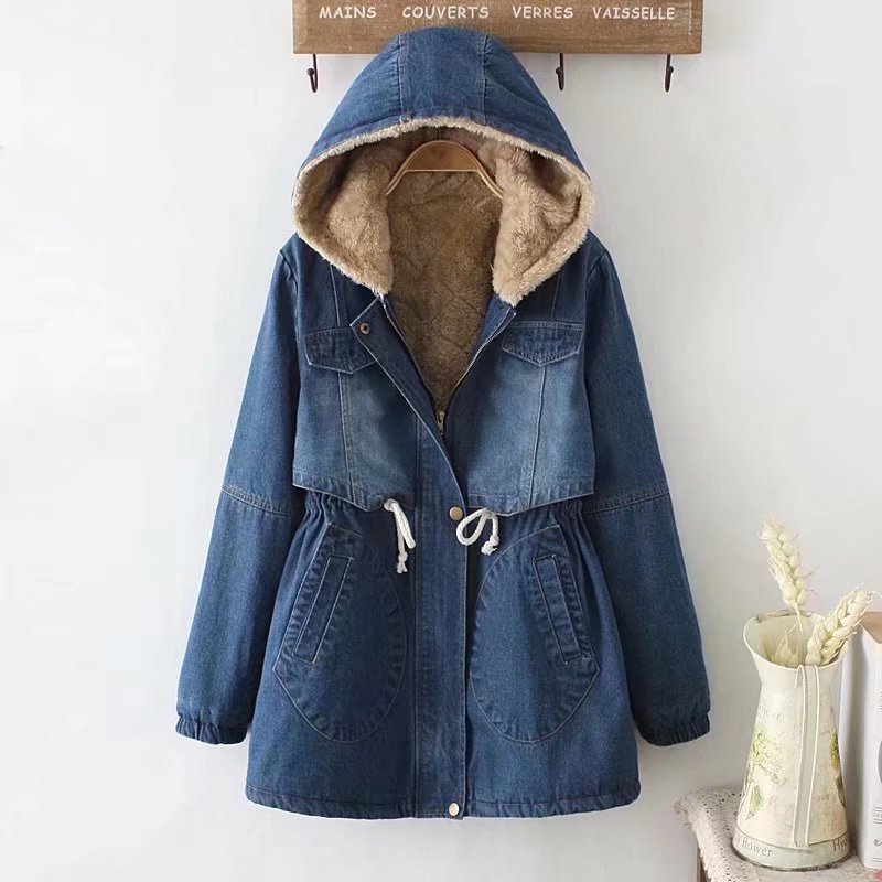 Damen Parka Jacke Warm Kapuze Modern Trendy - IdealeKleiden