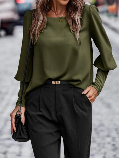 Damen Langarm Oberteil Elegant Stilvoll