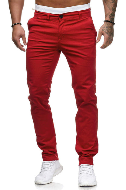 Herren SlimFit Chino Hosen Elegant Bequem