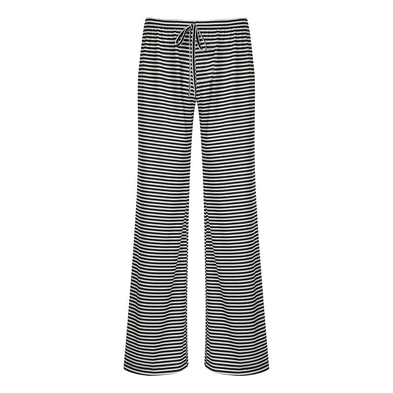 Damen Sommerhose Streifenmuster Elastisch Bequem