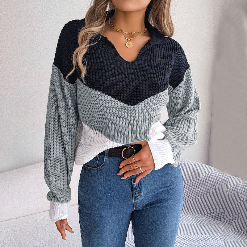 Weicher Strickpullover Damen Alltag