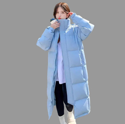 Warmes Winterkleid Lange Gepolsterte Damenjacke