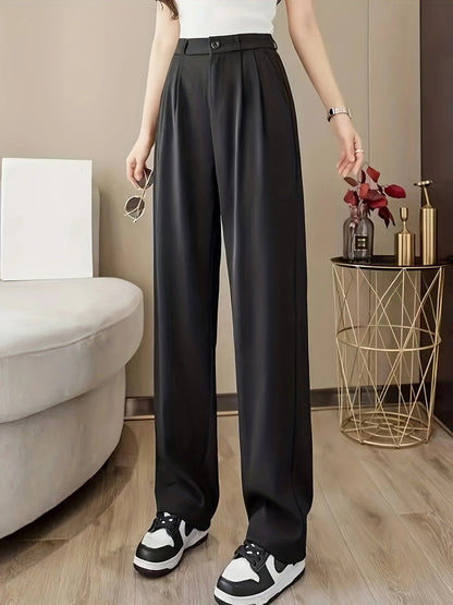 Damenweite Hochbundhose Bequem Elegant
